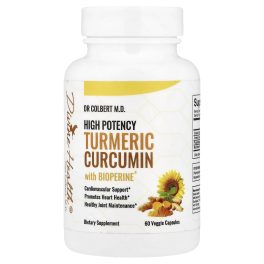 Divine Health, High Potency Turmeric Curcumin with BioPerine®, 60 Veggie Capsules