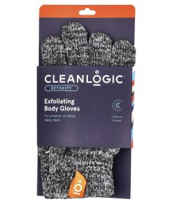 CleanLogic, Detoxify, Exfoliating Body Gloves, 1 Pair