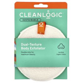 CleanLogic, Sustainable, Dual-Texture Body Exfoliator, 1 Count