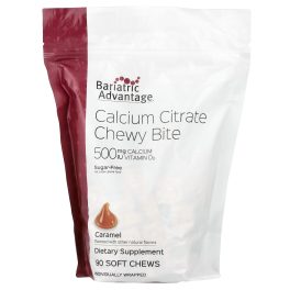 Bariatric Advantage, Calcium Citrate Chewy Bite, Sugar-Free, Caramel, 90 Soft Chews