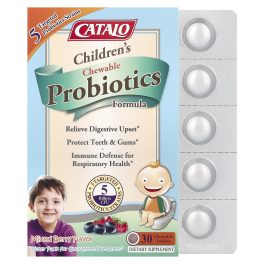 CATALO, Children's Chewable Probiotics Formula, Mixed Berry, 5 Billion CFU, 30 Chewable Tablets