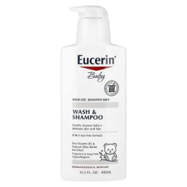 Eucerin, Baby, Wash & Shampoo, Fragrance Free, 13.5 fl oz (400 ml)