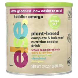 Else, Toddler Omega, Plant-Based Complete & Balanced Nutrition, 1 Year+, 22 oz (624 g)