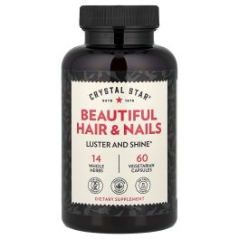 Crystal Star, Beautiful Hair & Nails, 60 Vegetarian Capsules