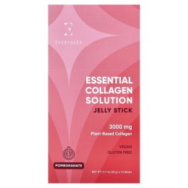 Everydaze, Essential Collagen Solution Jelly Stick, Pomegranate, 10 Sticks, 0.7 oz (20 g) Each