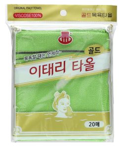 Goldsangsa, Exfoliating Towel, Green, 20 Count