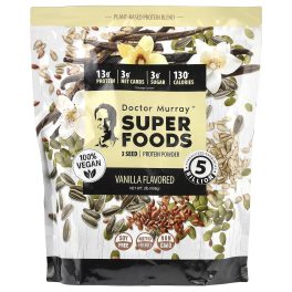 Dr. Murray's, Super Foods, 3 Seed Protein Powder, Pumpkin + Flax + Sunflower, Vanilla, 2 lb (908 g)