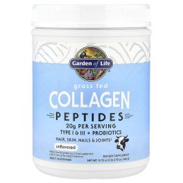 Garden of Life, Grass Fed Collagen Peptides, Unflavored, 19.75 oz (560 g)
