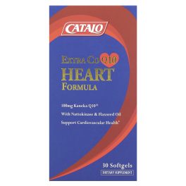 CATALO, Extra CoQ10, Heart Formula with Nattokinase & Flaxseed Oil, 30 Softgels