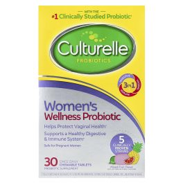 Culturelle, Probiotics, Women's Wellness Probiotic, Mixed Fruit, 30 Chewable Tablets