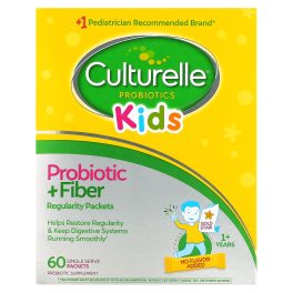 Culturelle, Kids, Probiotic + Fiber, 1+ Years, Unflavored, 60 Single Serve Packets