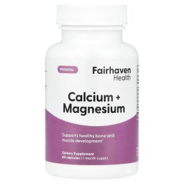 Fairhaven Health, Prenatal, Calcium + Magnesium, 60 Capsules