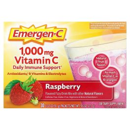 Emergen-C, Vitamin C, Raspberry, 30 Packets, 0.32 oz (9.1 g) Each