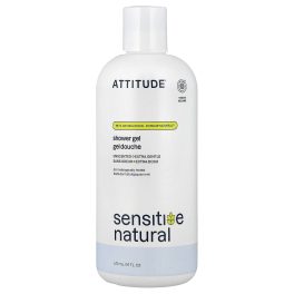 ATTITUDE, Sensitive Natural, Shower Gel, Unscented, 16 fl oz (473 ml)