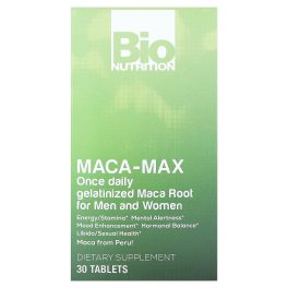 Bio Nutrition, Maca-Max, For Men and Women, 1,000 mg , 30 Tablets