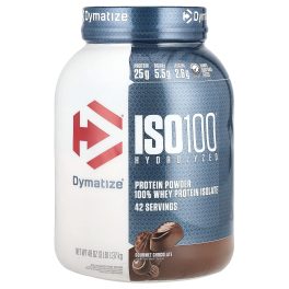 Dymatize, ISO100® Hydrolyzed, 100% Whey Protein Isolate, Gourmet Chocolate, 3 lb (1.37 kg)