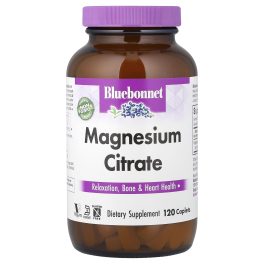 Bluebonnet Nutrition, Magnesium Citrate, 120 Caplets (200 mg Per caplet)