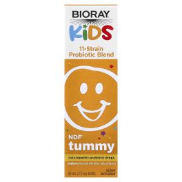 Bioray, Kids, NDF® Tummy, 11-Strain Probiotic Blend, Raspberry, 2 fl oz (60 ml)