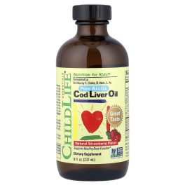 ChildLife Essentials, Pure Arctic Cod Liver Oil, Natural Strawberry, 8 fl oz (237 ml)