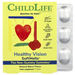 ChildLife Essentials, Healthy Vision SoftMelts™, Natural Berry, 27 Tablets