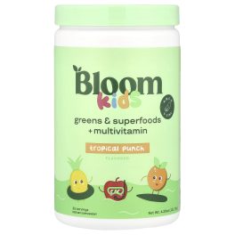 Bloom, Kids, Greens & Superfoods + Multivitamin, Tropical Punch, 4.29 oz (121.75 g)
