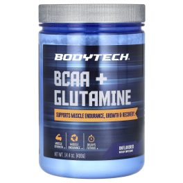BodyTech, BCAA + Glutamine, Unflavored, 14.4 oz (409 g)