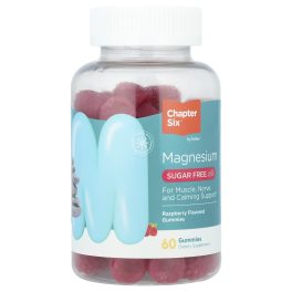 Chapter Six, Magnesium Gummies, Sugar Free, Raspberry, 60 Gummies (100 mg per Gummy)