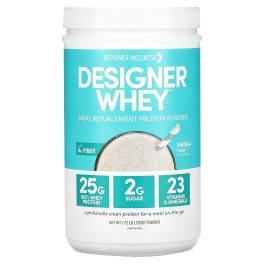 Designer Wellness, Designer Whey, Meal Replacement Protein Powder, Vanilla Bean, 1.72 lb (783 g)