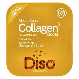 Diso, Collagen Boost, Mixed Berry, 30 Oral Strips