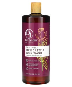 Dr. Jacobs Naturals, Plant-Based Rich Castile Body Wash, Rejuvenating Rose, 32 oz (946 ml)