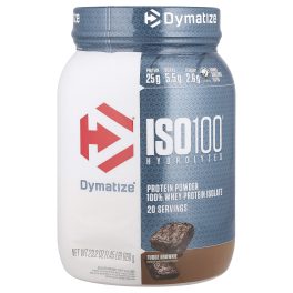 Dymatize, ISO100® Hydrolyzed, 100% Whey Protein Isolate, Fudge Brownie , 1.45 lb (660 g)
