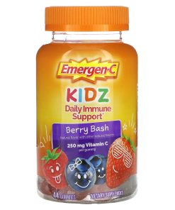 Emergen-C, Kidz, Daily Immune Support Gummies, Berry Bash, 44 Gummies