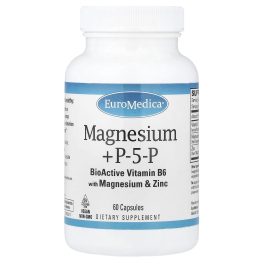 EuroMedica, Magnesium + P5P, 60 Capsules