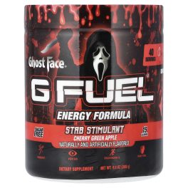 G FUEL, Ghost Face®, Stab Stimulant, Energy Formula, Cherry Green Apple, 9.9 oz (280 g)