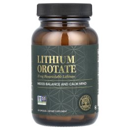 Global Healing, Lithium Orotate, 60 Capsules (10 mg per Capsule)