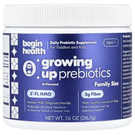 Begin Health, Kids, Growing Up Prebiotics, Ages 1+, Unflavored, 7.6 oz (216.7 g)