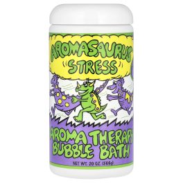 Abra Therapeutics, Aromasaurus Stress, Aroma Therapy Bubble Bath For Children, 20 oz (566 g)