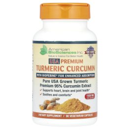 American Biosciences, USA Premium Turmeric Curcumin, 90 Vegetarian Capsules