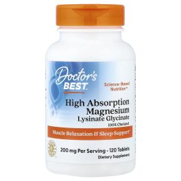 Doctor's Best, High Absorption Magnesium, 120 Tablets (100 mg per Tablet)
