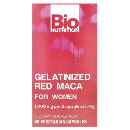 Bio Nutrition, Gelatinized Red Maca For Women, 60 Vegetarian Capsules (500 mg per Capsule)