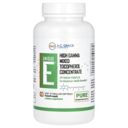 A.C. Grace Company, Unique E, High Gamma, Mixed Tocopherol Concentrate, 120 Softgels