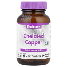 Bluebonnet Nutrition, Chelated Copper, 3 mg , 90 Vegetable Capsules