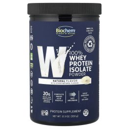 Biochem, 100% Whey Protein Isolate Powder, Natural, 12.3 oz (350 g)