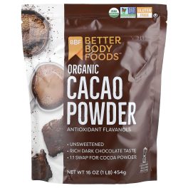 BetterBody Foods, Organic Cacao Powder, 16 oz (454 g)