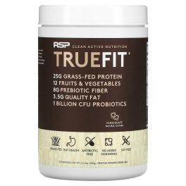 RSP Nutrition, TrueFit, Grass-Fed Protein Shake with Fruits & Vegetbles, Chocolate, 2.16 lbs (980 g)