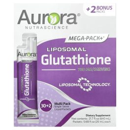 Aurora Nutrascience, Mega-Pack+®, Liposomal Glutathione, 32 Packets, 0.68 fl oz (20 ml) Each