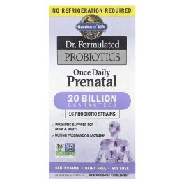 Garden of Life, Dr. Formulated Probiotics, Once Daily Prenatal (no refrigeration required), 30 Vegetarian Capsules