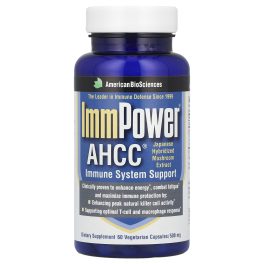 American Biosciences, ImmPower® AHCC®, 500 mg, 60 Vegetarian Capsules