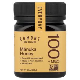 Egmont Honey, Manuka Honey, Raw & Unpasteurized, MGO 100+, 8.8 oz (250 g)