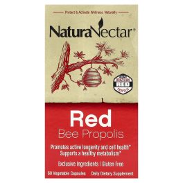NaturaNectar, Red Bee Propolis, 60 Vegetable Capsules